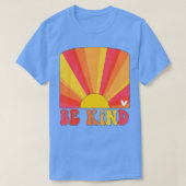 レトロサンセットカラーズビーやさしい感動的先生 Tシャツ (デザイン正面)