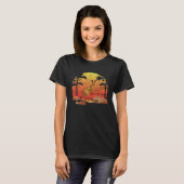 レトロサンセットカンガルーワイルドライフアニマルズーキーパー Tシャツ (正面フル)