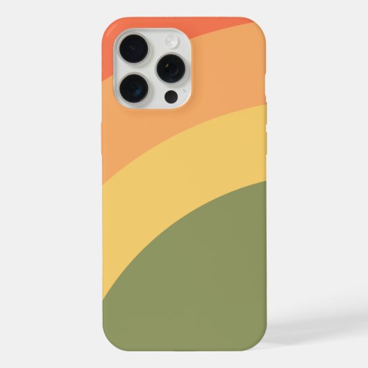 レトロサンセットカーブ iPhoneケース (裏面)