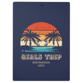 レトロサンセットガールズトリップバチェロレッテマッチング クリップボード (裏面)