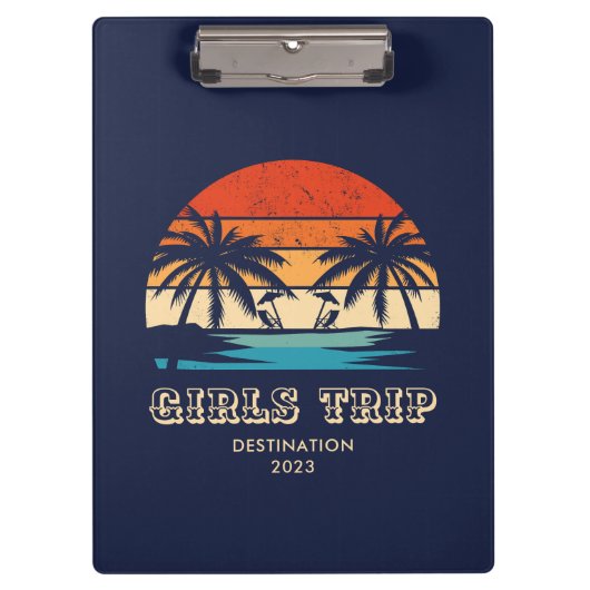レトロサンセットガールズトリップバチェロレッテマッチング クリップボード (正面)