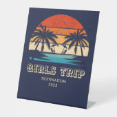 レトロサンセットガールズトリップバチェロレッテ 台座サイン (正面)