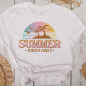 レトロサンセットグラデーション「夏の雰囲気のみ」 Tシャツ