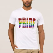 レトロサンセットゲイプライドレインボーLGBTQ2S+ Tシャツ (正面)