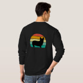 レトロサンセットコーギTシャツ Tシャツ (裏面フル)