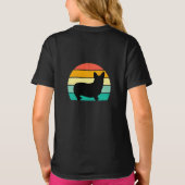 レトロサンセットコーギTシャツ Tシャツ (裏面)