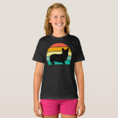 レトロサンセットコーギTシャツ Tシャツ (正面フル)