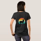 レトロサンセットコーギTシャツ Tシャツ (裏面フル)