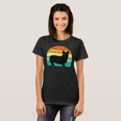 レトロサンセットコーギTシャツ Tシャツ (正面フル)