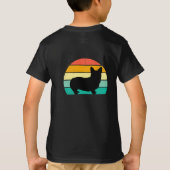 レトロサンセットコーギTシャツ Tシャツ (裏面)