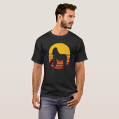 レトロサンセットゴリラ猿モンキーアニマルゴリラ Tシャツ (正面フル)