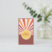 レトロサンセットサンレイソーシャルメディアQRコード 名刺 (スタンド正面)