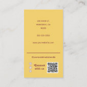 レトロサンセットサンレイソーシャルメディアQRコード 名刺 (裏面)