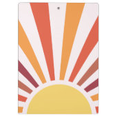 レトロサンセットサンレイパーソナライズされたズ名 クリップボード (裏面)