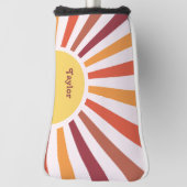 レトロサンセットサンレイパーソナライズされたズ名 ゴルフヘッドカバー (回転90)