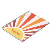 レトロサンセットサンレイパーソナライズされたズ名 ノートブック (左側)