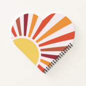 レトロサンセットサンレイパーソナライズされたズ名 ノートブック (裏面)