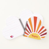 レトロサンセットサンレイパーソナライズされたズ名 ノートブック (内部)