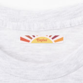 レトロサンセットサンレイパーソナライズされたズ名 ラベル (貼付)