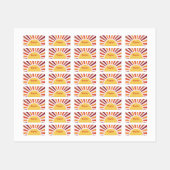 レトロサンセットサンレイパーソナライズされたズ名 ラベル (シート)