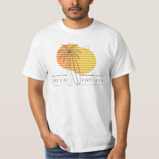 レトロサンセットサーフボードミニマリスト海の香り Tシャツ