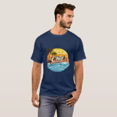 レトロサンセットシェフデザイン Tシャツ (正面フル)