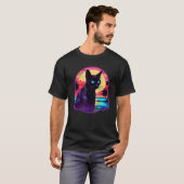 レトロサンセットシャム猫 Tシャツ (正面フル)