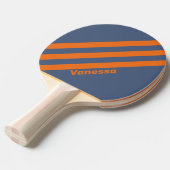 レトロサンセットショアライストライプン三つの名前 卓球ラケット (正面アングル)