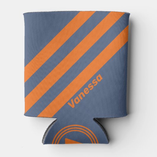 レトロサンセットショアライストライプン三つの名前 缶クーラー (正面)