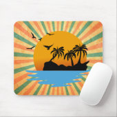 レトロサンセットスカイオンファイア マウスパッド (マウス)
