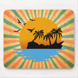 レトロサンセットスカイオンファイア マウスパッド
