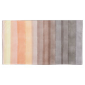 レトロサンセットストライプボホオレンジブラウン勾配 枕カバー (正面左)