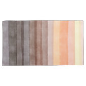 レトロサンセットストライプボホオレンジブラウン勾配 枕カバー (正面右)