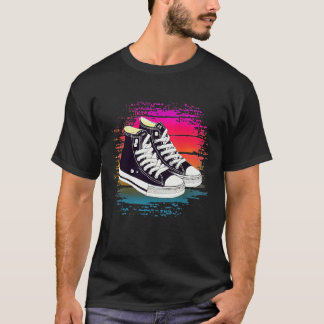 レトロサンセットスニーカー Tシャツ