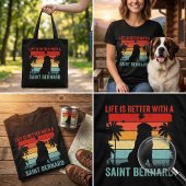 レトロサンセットセントバーナードの優しい存在 Tシャツ