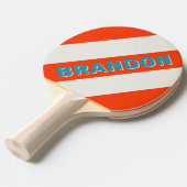 レトロサンセットタイドラッはっきりしたシュストライプーの名前 卓球ラケット (正面アングル)