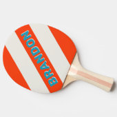 レトロサンセットタイドラッはっきりしたシュストライプーの名前 卓球ラケット (横)