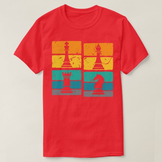 レトロサンセットチェス Tシャツ (デザイン正面)