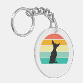 レトロサンセットチワワ キーホルダー (正面左)