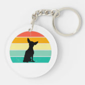 レトロサンセットチワワ キーホルダー (裏面)