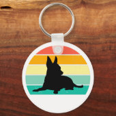 レトロサンセットチワワ キーホルダー (正面)