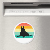 レトロサンセットチワワ マグネット (インサイチュ (食洗機))