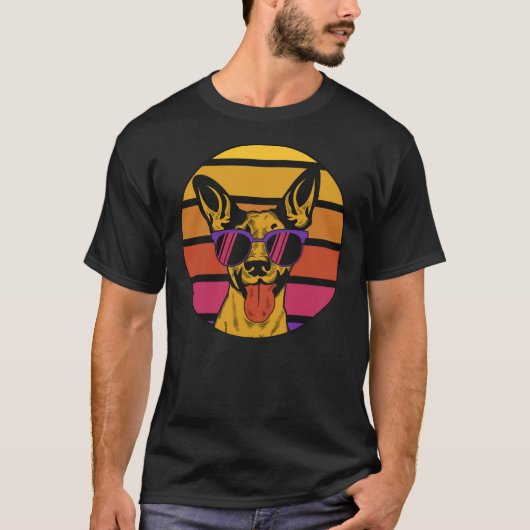 レトロサンセットチワワ Tシャツ (正面)