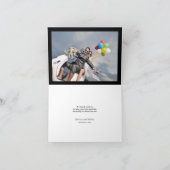 レトロサンセットトロピカルパームツ結婚リーズザンキュー サンキューカード (内部)