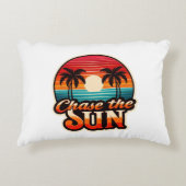 レトロサンセットドリームピローカバー アクセントクッション (正面)