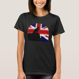 レトロサンセットハングルイーグルの崖のイギリス統一された王国 Tシャツ