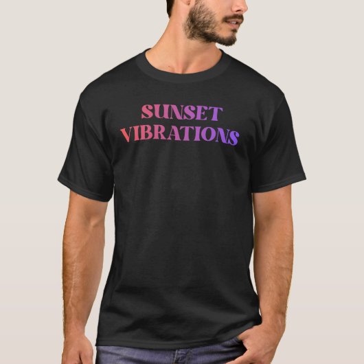 レトロサンセットバイブレーション Tシャツ (正面)