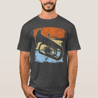レトロサンセットバリトンマーチングバンドマスターミュージシャン Tシャツ