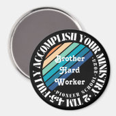 レトロサンセットパイオニアスクールペルソナライズ マグネット (正面/裏面)