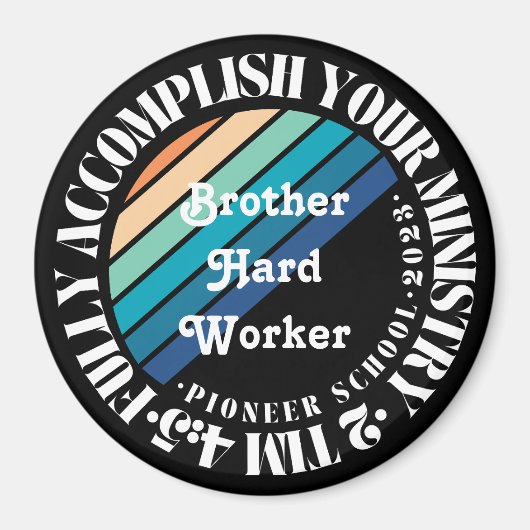 レトロサンセットパイオニアスクールペルソナライズ マグネット (正面)